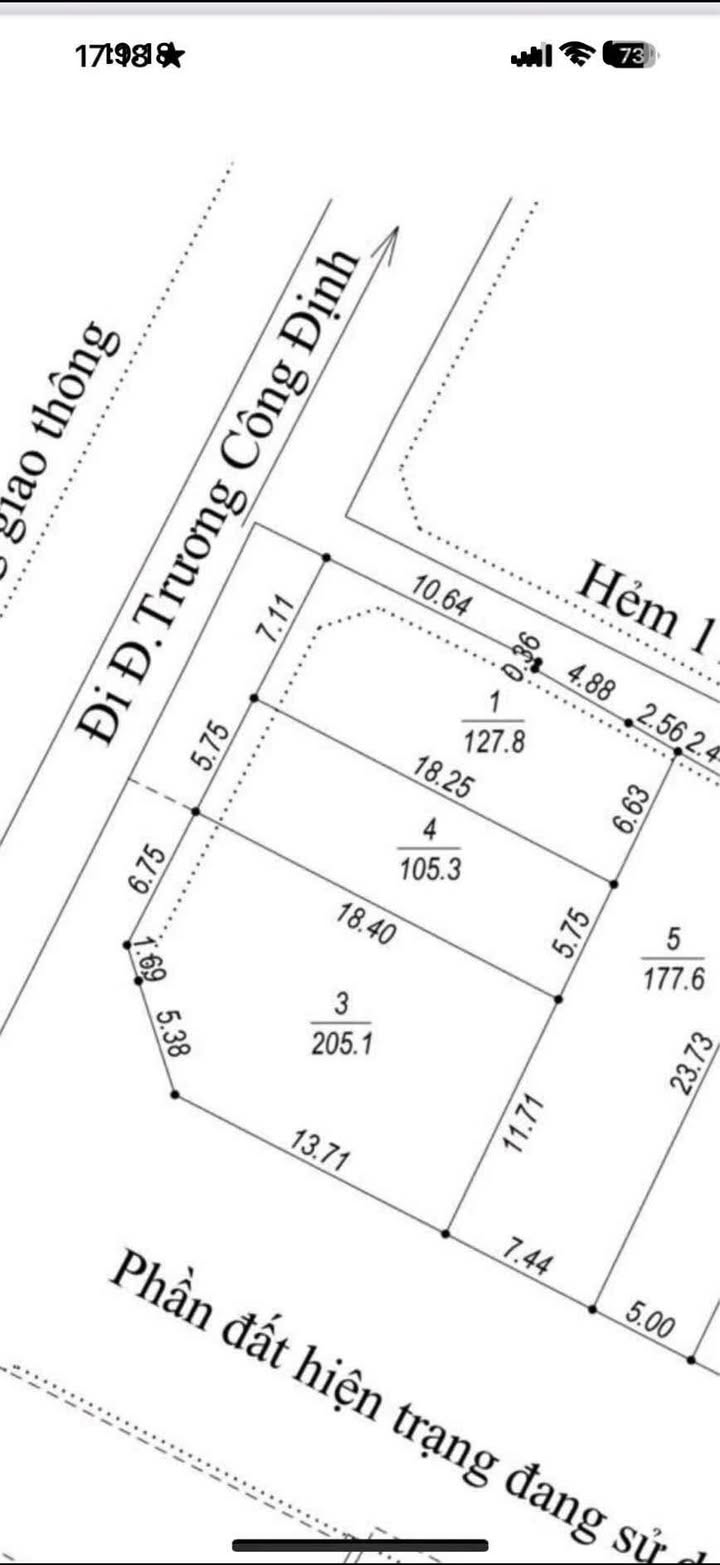 Đất hẻm ô tô Trương Công Định, Vũng Tàu 94.79m² giá 6.85 tỷ - Cơ hội đầu tư hấp dẫn!