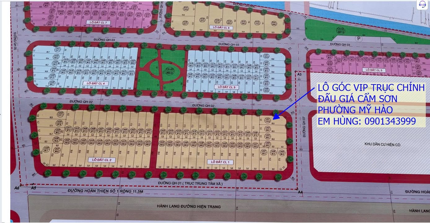 Đất lô góc Cẩm Sơn, Mỹ Hào 113m² giá 5.65 tỷ - Đầu tư sinh lời ngay!