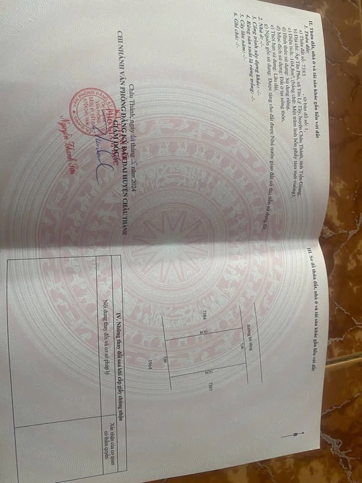 Đất nền Tân Hiệp, Châu Thành, Tiền Giang 104.8m² giá chỉ 400 triệu - Cơ hội đầu tư hấp dẫn!