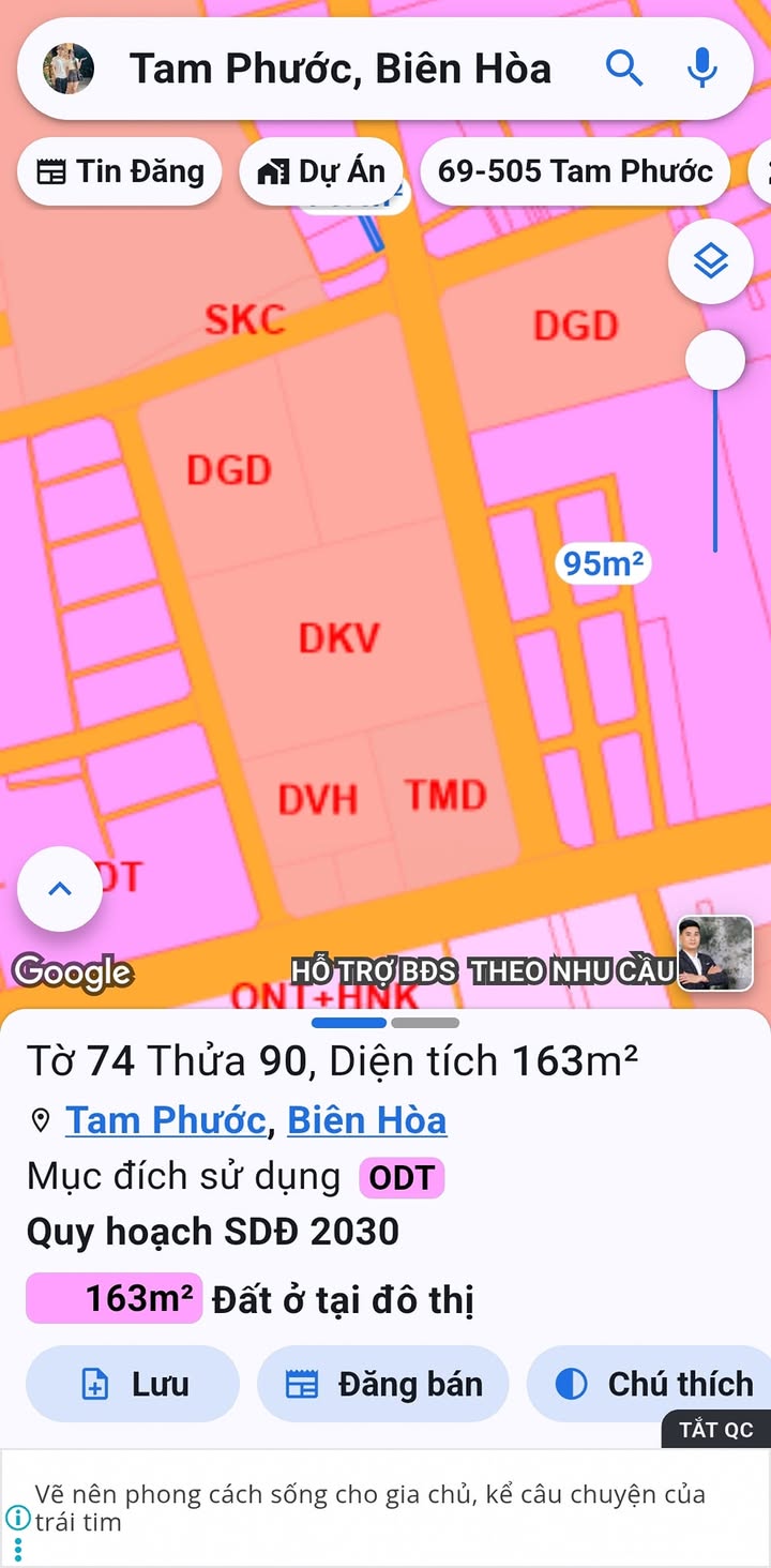 Đất nền Tam Phước Biên Hòa 165m² giá 1.7 tỷ - Sổ hồng riêng, vị trí đắc địa!
