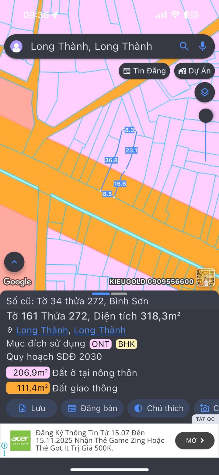 FrontHouse đường DT769 Bình Sơn 275m² giá thỏa thuận - Mặt tiền kinh doanh sầm uất!