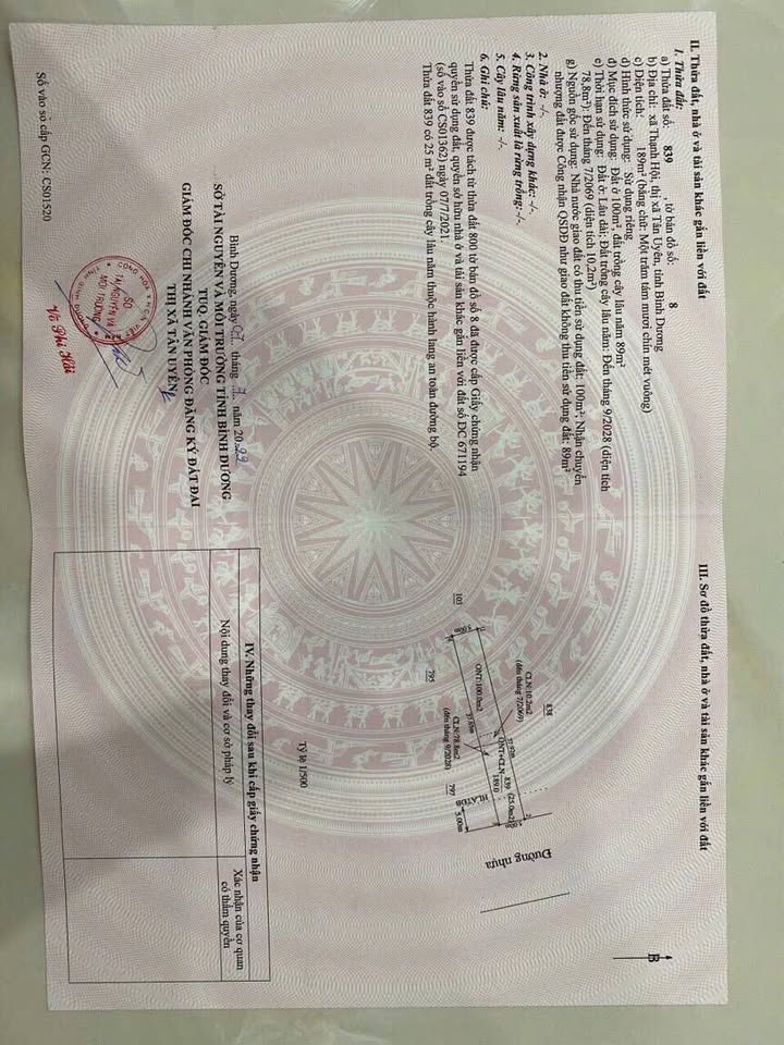 Đất Thổ cư 190m² Tân Uyên giá 2.5 tỷ - Sổ hồng chính chủ, bớt lộc