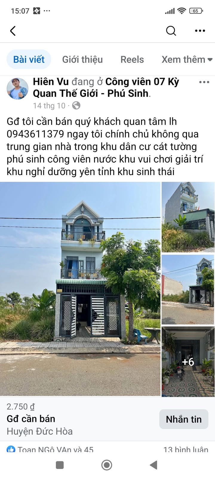 Nhà phố Cát Tường Phú Sinh 72m² giá 2.75 tỷ - Nội thất mới, vào ở ngay!