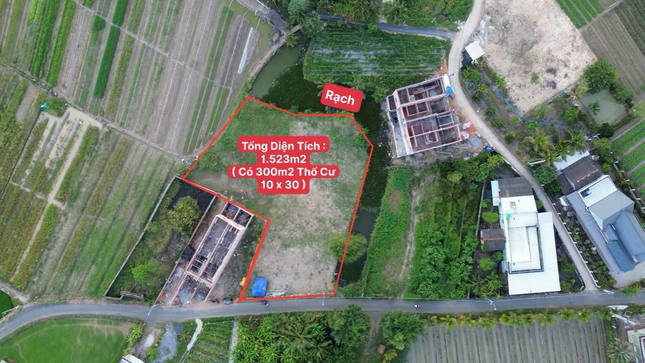 Lô đất xây nhà vườn 1.523m² xã Mỹ Lộc, Cần Giuộc - Giá chỉ 6.8 tỷ, thương lượng chính chủ!