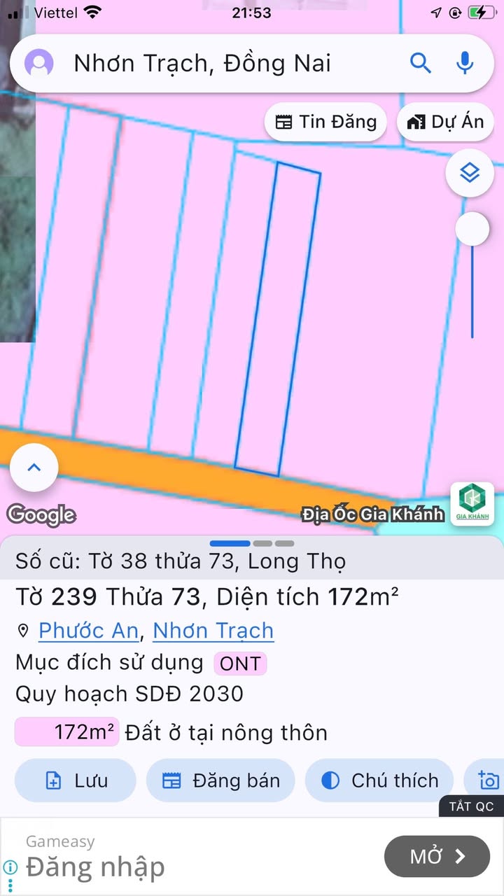 Đất nền 172m² tại Long Thọ, Nhơn Trạch - Sổ hồng riêng, đầu tư sinh lời!