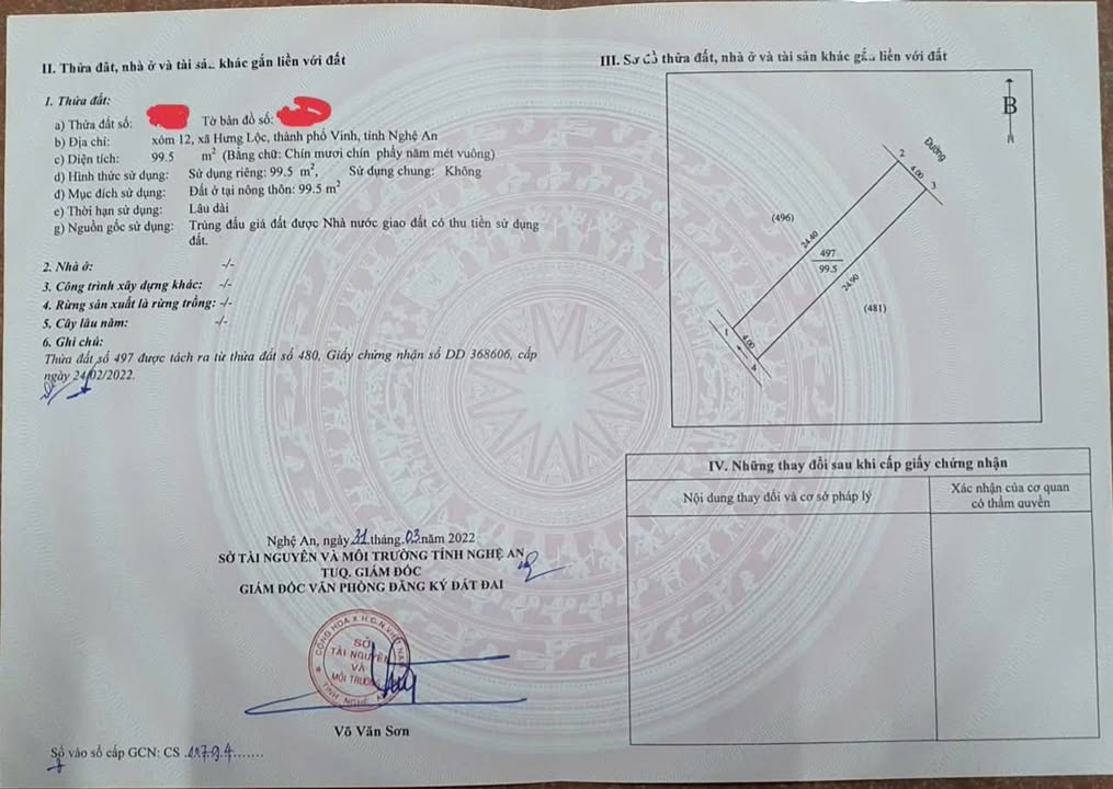 Đất nền Vinh Lộc 99,5m² giá 3 tỷ - Cơ hội đầu tư hiếm có!