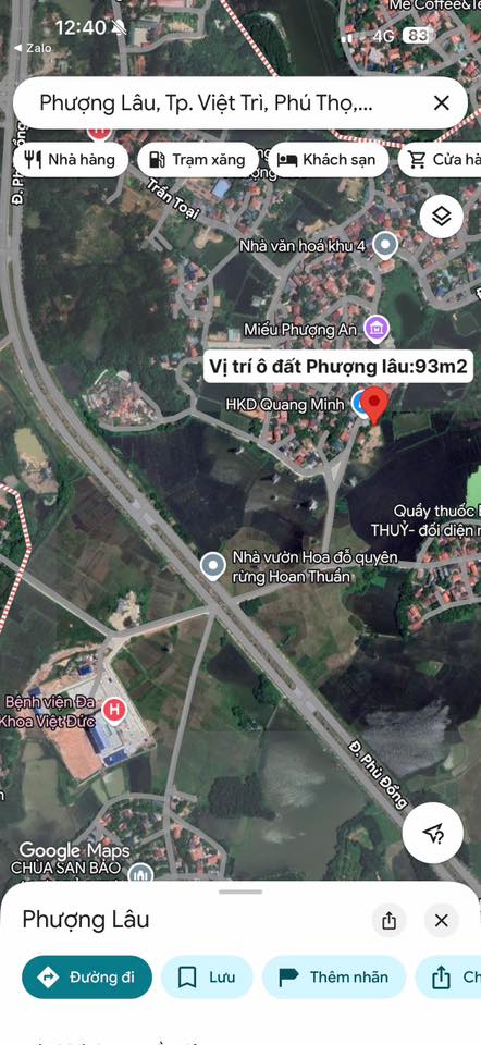 Đất nền Phường Phượng Lâu 93m² giá 1.1 tỷ - Đường rộng ô tô tránh nhau!