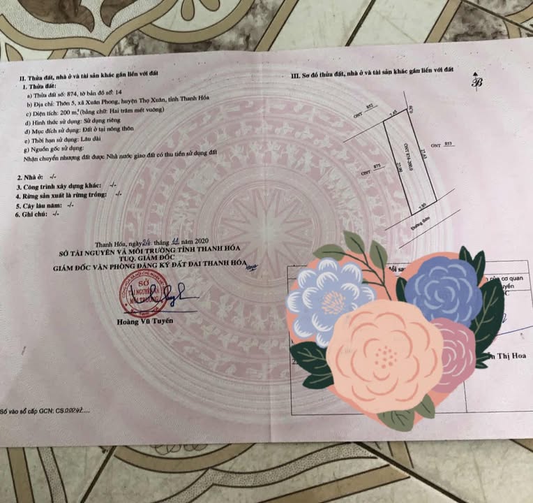 Đất thổ cư Thôn 5, xã Xuân Phong, huyện Thọ Xuân 200m² - Giá thỏa thuận hấp dẫn!