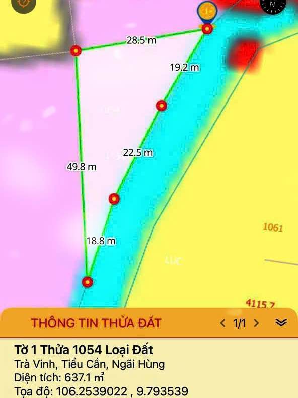 Đất vườn 615m² tại Tiểu Cần, Trà Vinh chỉ 120 triệu - Đầu tư sinh lời ngay!