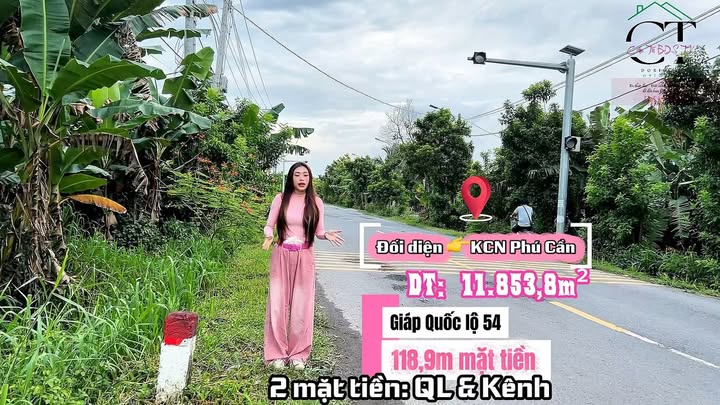 Đất Farm 11853m² mặt tiền Quốc Lộ 54, Tiểu Cần - Cơ hội đầu tư sinh lời lớn!