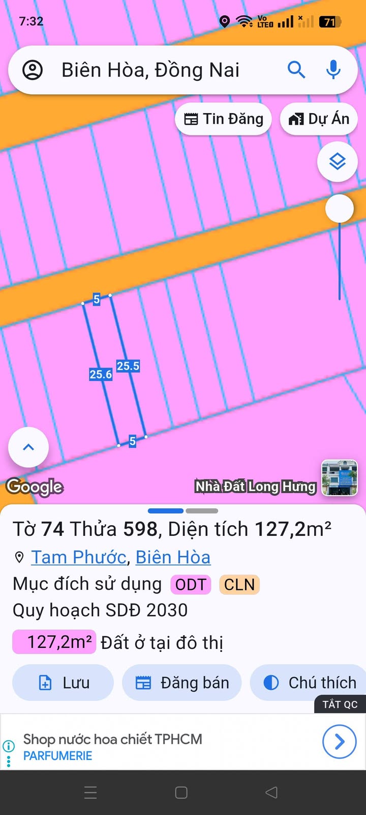 Đất nền 125m² đường Nguyễn Hoàng, Tam Phước, Biên Hòa - Giá chỉ 1.3 tỷ VND