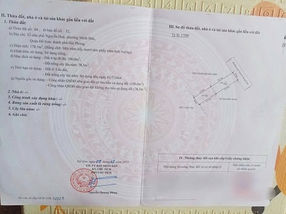 Đất nền khu phố Nguyễn Huệ, quận Đồ Sơn 178m² giá 2 tỷ - Cơ hội đầu tư tuyệt vời!