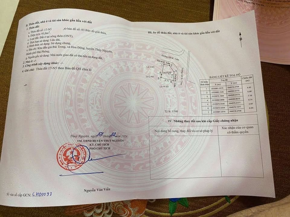 Đất nền lô góc Hoa Động, Thủy Nguyên 93m² giá chỉ 4 tỷ - Tiềm năng tăng giá vượt trội!