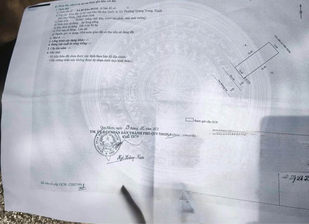 Đất nền tại khu Gara Quyền, Quang Trung 77m² giá 3.78 tỷ - Đầu tư sinh lời!