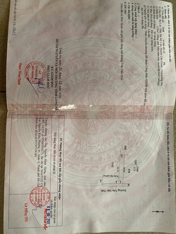 Đất thổ cư 173m² xã Mỹ Lộc - Giá chỉ 970 triệu, xây dựng tự do!