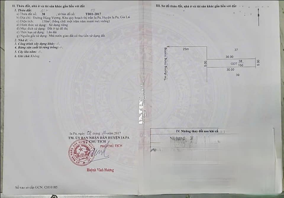 Đất nền mặt tiền đường Hùng Vương, xã Ia Pa 150m² - Cơ hội đầu tư sinh lời!