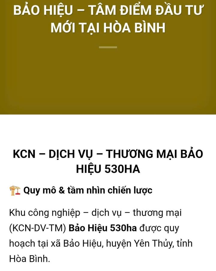 Đất thổ cư 110m² tại Bảo Hiệu, Yên Thủy - Giá chỉ 200 triệu, tiềm năng phát triển lớn!