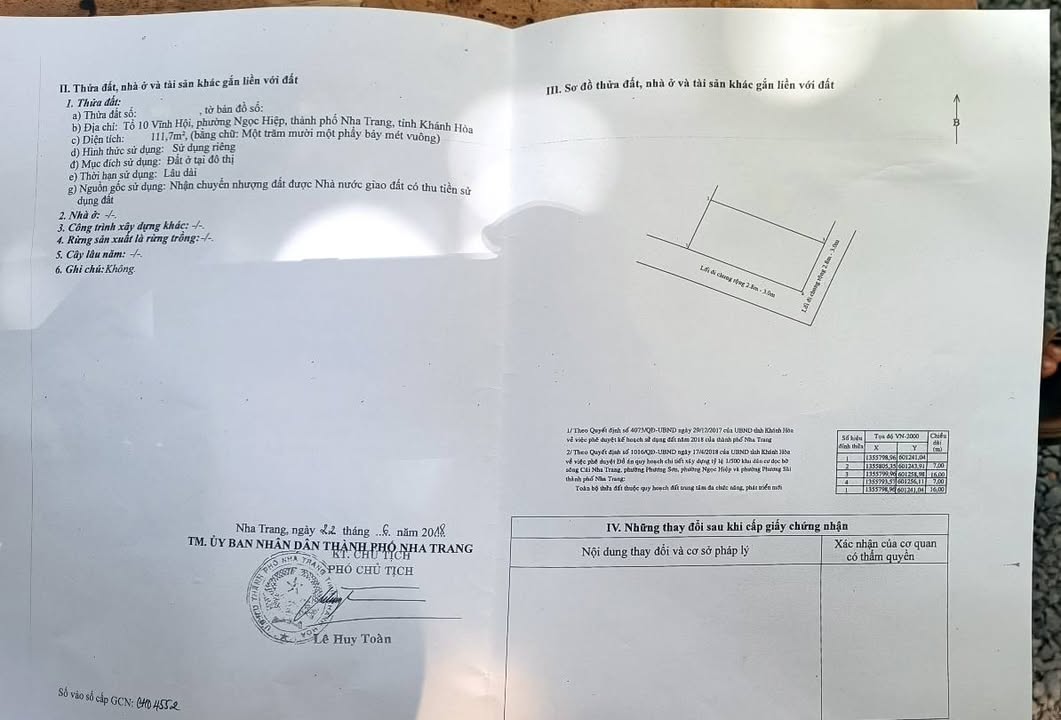 Đất 2 mặt tiền Ngọc Hiệp Nha Trang 111,7m² giá 3.1 tỷ - Cơ hội đầu tư sinh lời!