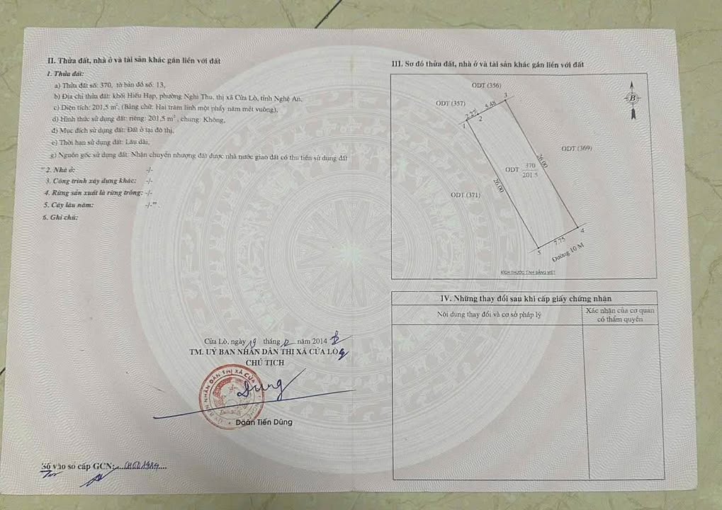 Đất nền đẹp tại Cửa Lò, Nghệ An 201.5m² - Sổ đỏ chính chủ, giá thỏa thuận!