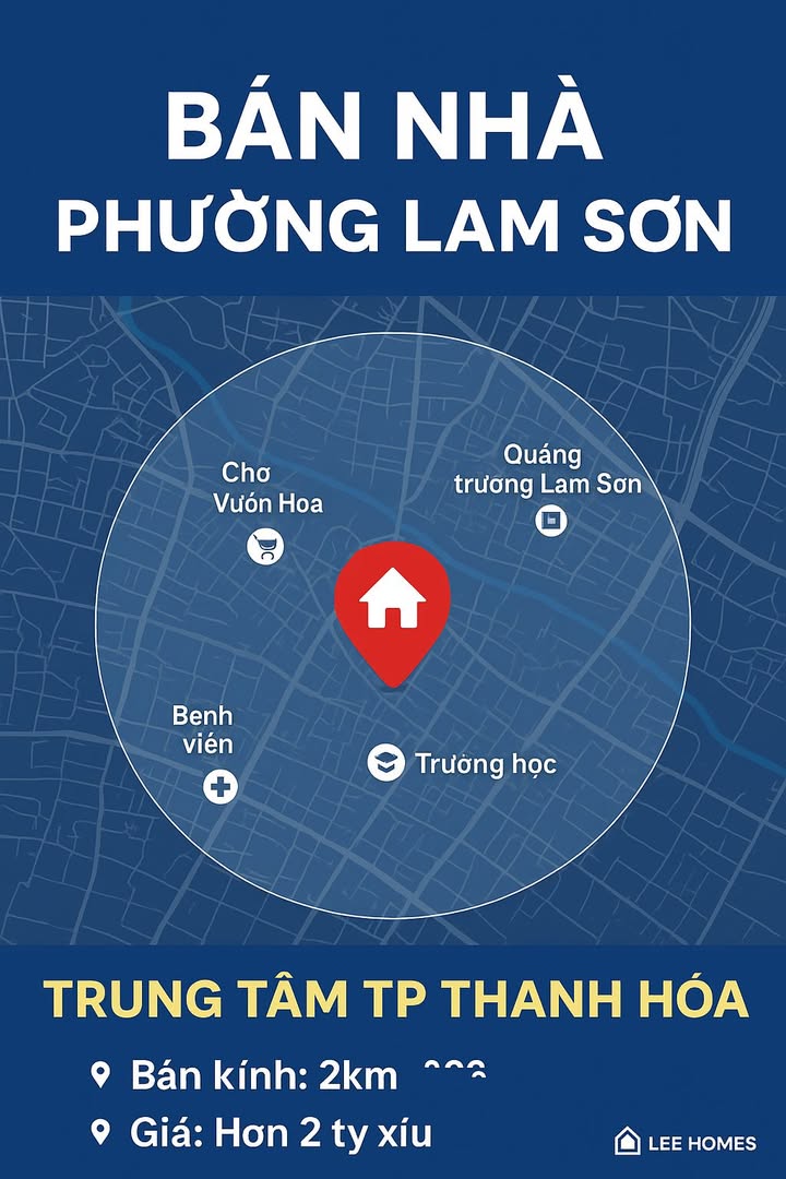 Nhà phố Phường Lam Sơn, TP Thanh Hóa 55m² giá 2 tỷ - Vị trí đắc địa gần chợ!