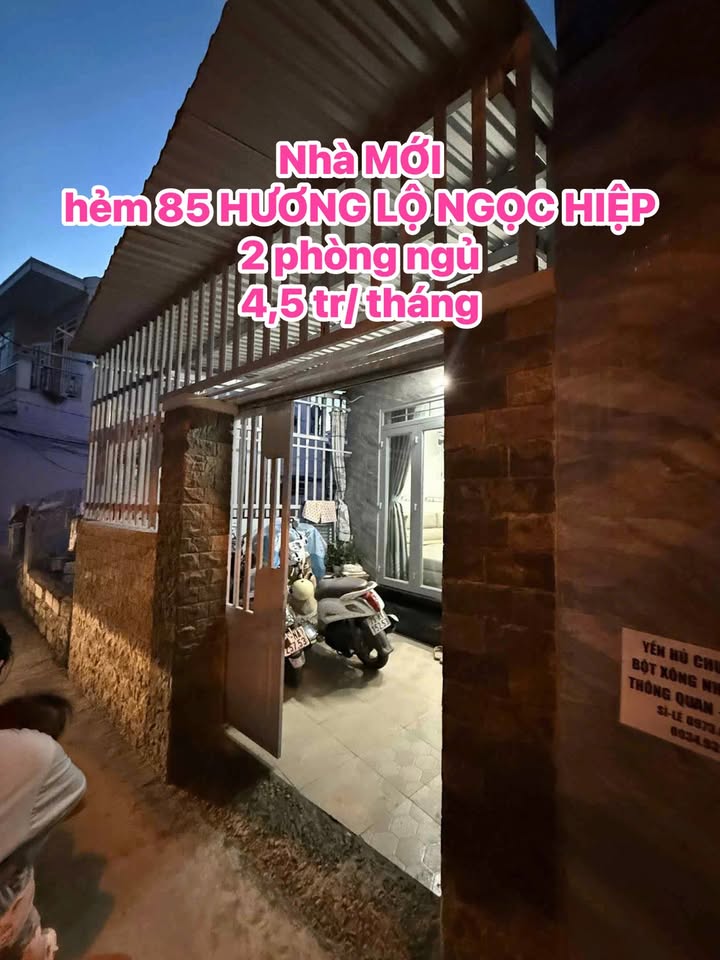 Nhà nguyên căn cấp 4 Hương Lộ Ngọc Hiệp Nha Trang 2PN giá 4.5 triệu - Sẵn sàng cho thuê!