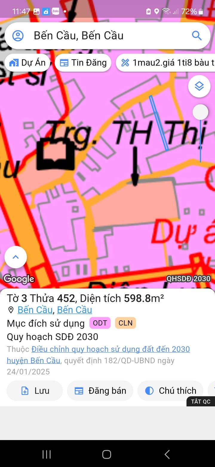 Đất thổ cư 600m² Bến Cầu Tây Ninh - Giá chỉ 800 triệu - Cơ hội đầu tư sinh lời!