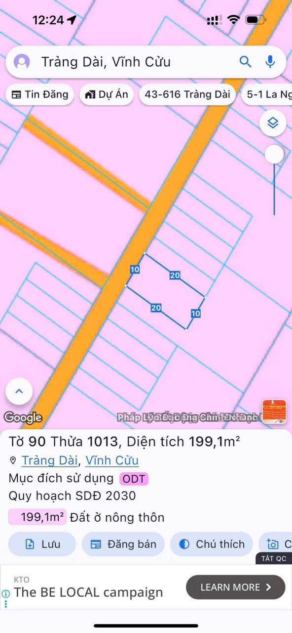 Đất nền Trảng Dài Biên Hòa 200m² giá 3 tỷ - Sổ đỏ chính chủ 100% thổ cư!