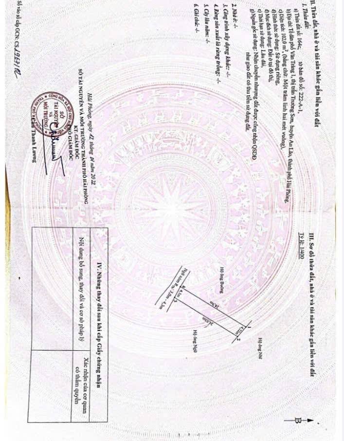 Nhà 2 tầng tại Trường Sơn, An Lão 102m² giá chỉ 1 tỷ - Không lỗi phong thủy!