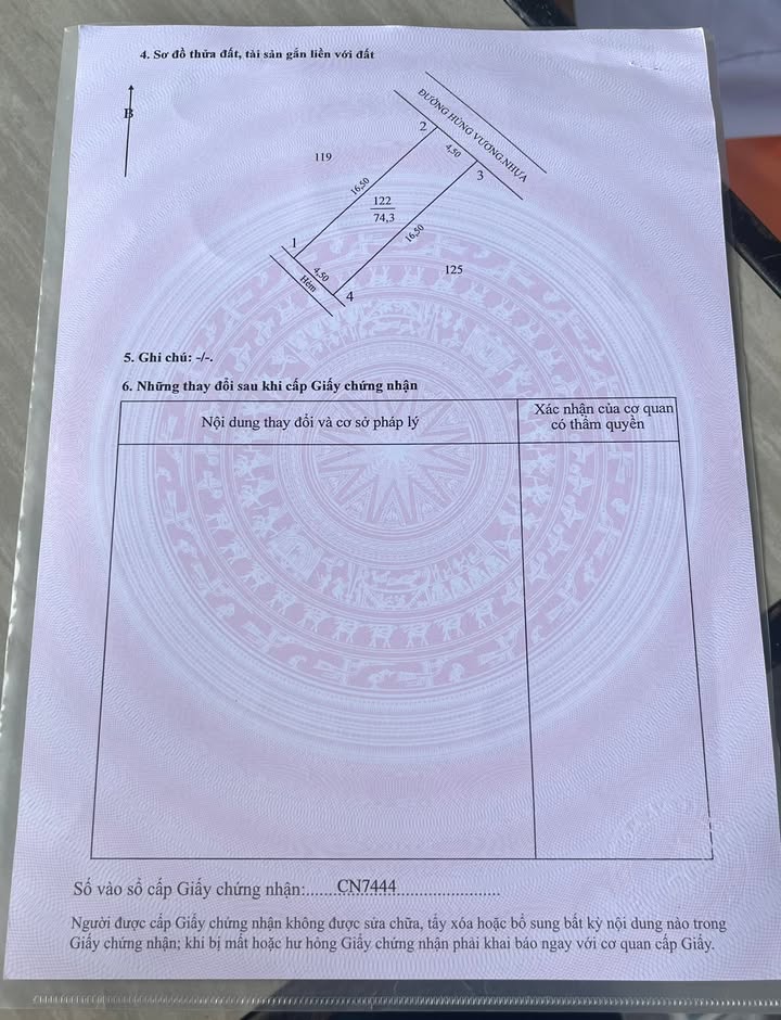 Đất nền đường Hùng Vương, Thường Phước, 74m² giá 1.25 tỷ - Cơ hội đầu tư tốt!