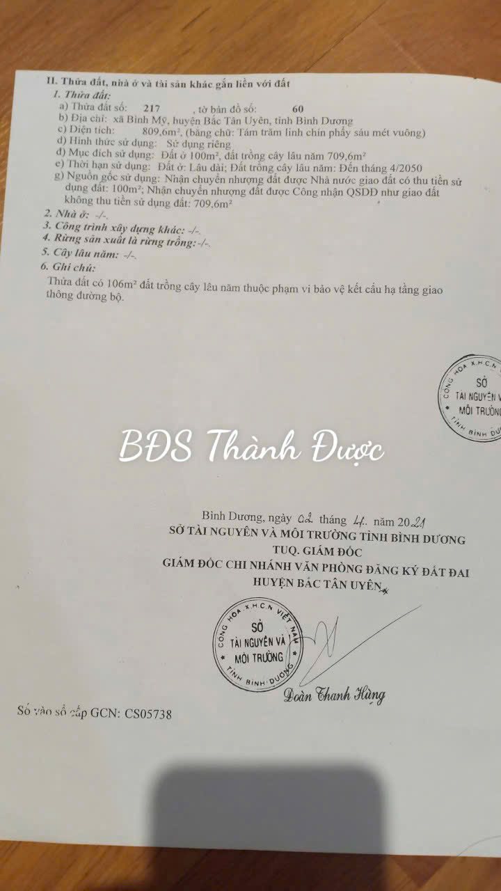 Đất nền Vĩnh Tân, Tân Uyên 840m² giá 6 tỷ - Sổ hồng chính chủ, mặt tiền đường DH410!