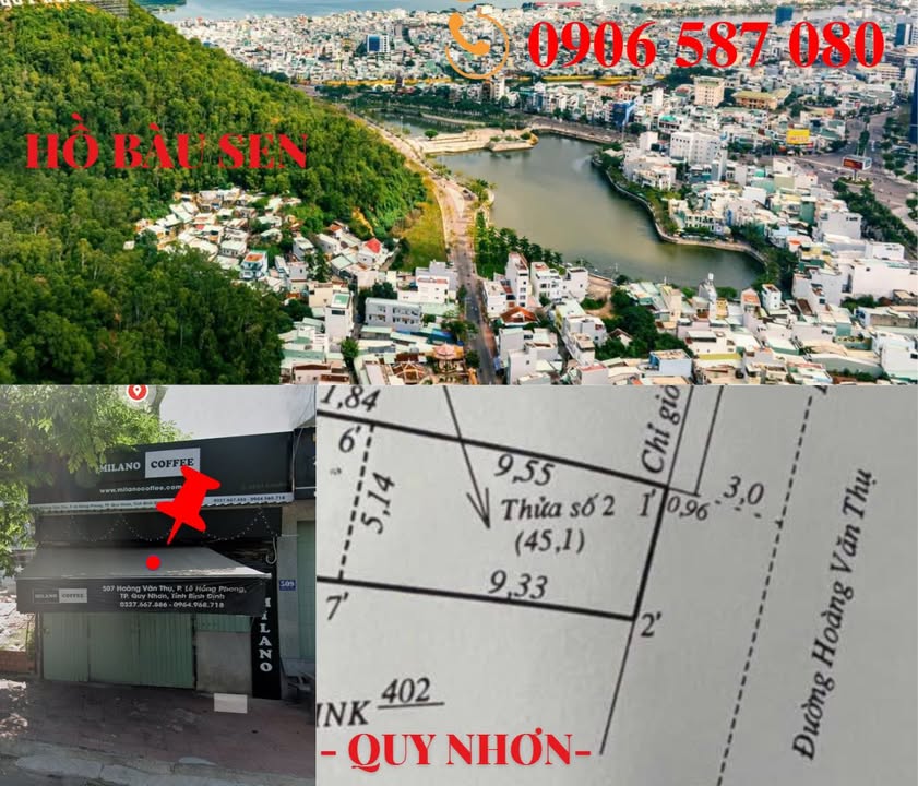 Đất mặt tiền kinh doanh Hoàng Văn Thụ Quy Nhơn 45m² giá 4-5 tỷ - Cơ hội đầu tư tuyệt vời!