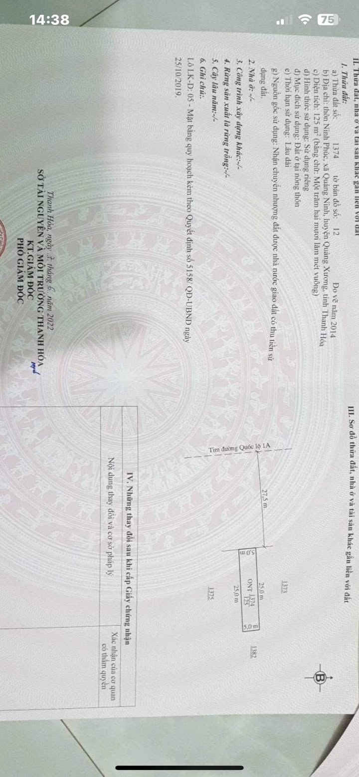 FrontHouse mặt Quốc lộ 1A Quảng Xương 125m² giá 1.762 tỷ - Phù hợp kinh doanh ngay!