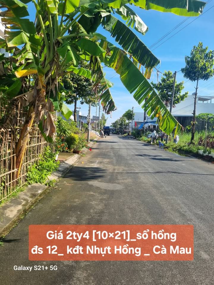 Đất nền đẹp KĐT Nhựt Hồng Cà Mau 210m² giá 2 tỷ - Cơ hội đầu tư tuyệt vời!
