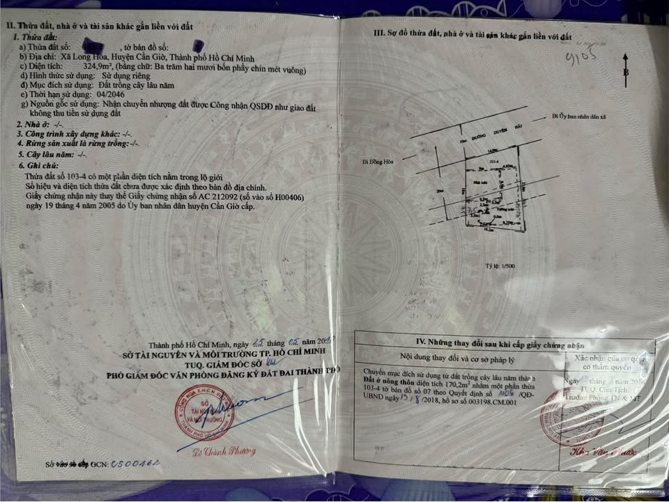 Đất mặt tiền đường Duyên Hải Cần Giờ 324.9m² giá 15.6 tỷ - Gần biển, thương lượng chính chủ!