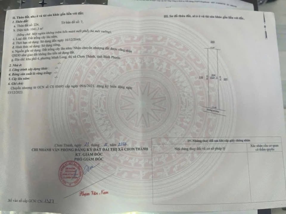 Đất nền tại Minh Long, Chơn Thành 1040m² chỉ 800 triệu - Cơ hội đầu tư tuyệt vời!