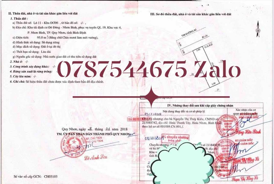 Đất lô 11 Đô 6 Khu tái định cư Đê Đông Nhơn Bình 95m² giá 3.45 tỷ - Đầu tư sinh lời ngay!