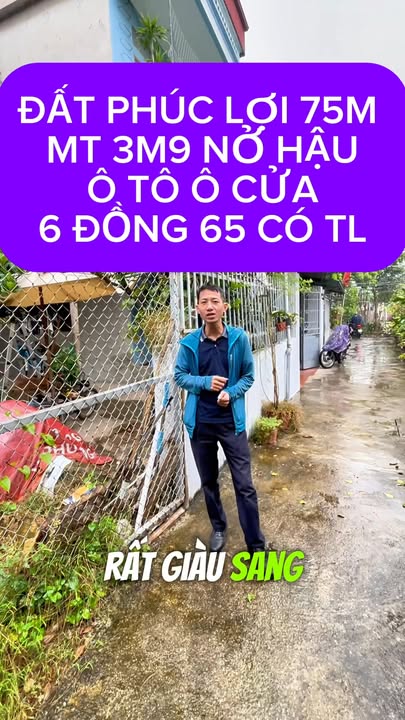 Đất Phúc Lợi 75m² giá 6.65 tỷ - Ô tô vào tận cửa, pháp lý rõ ràng!