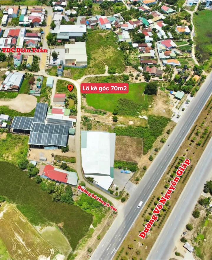 Đất nền Diên Toàn, huyện Diên Khánh 70m² giá 1.6 tỷ - Cách đường Võ Nguyên Giáp chỉ 50m!