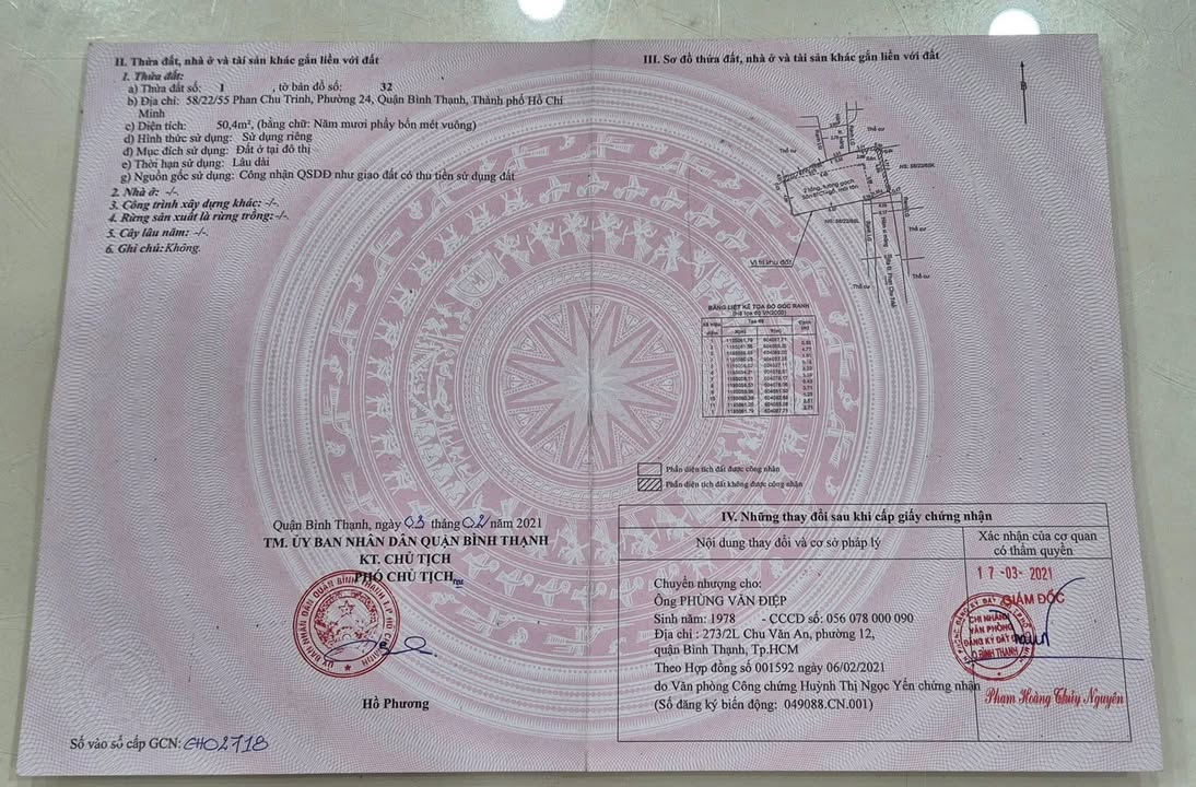 Bán nhà 55 hẻm 58/22 Phan Chu Trinh, Bình Thạnh 50m² - Cơ hội đầu tư tuyệt vời!