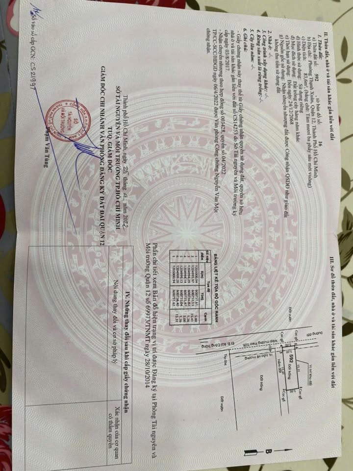 Đất nền hẻm xe tải đường TX52, Q.12, 83m² giá 1.65 tỷ - Cơ hội đầu tư hấp dẫn!