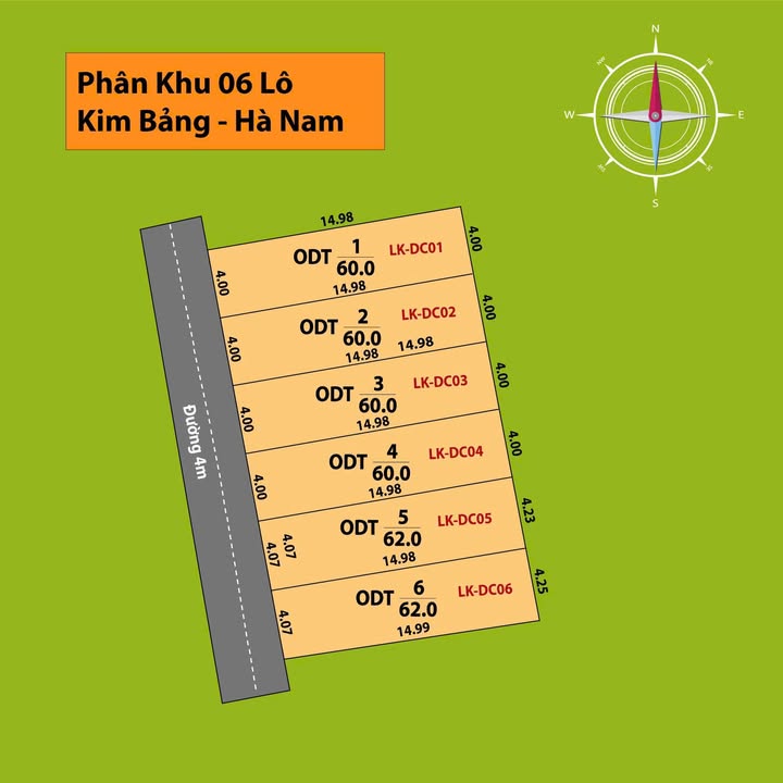 Lô đất phân lô Kim Bảng 60m² giá 1 tỷ - Hàng hiếm không thể bỏ lỡ!