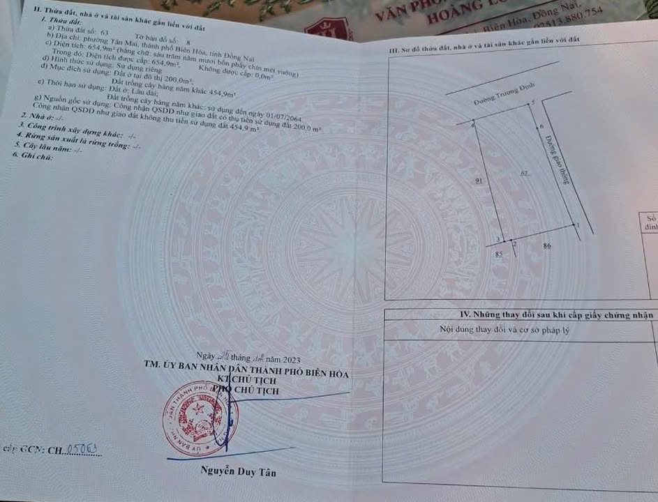 Nhà mặt tiền Trương Định, phường Tam Hiệp, Biên Hòa 680m² giá 35 tỷ - Vị trí kinh doanh đắc địa!