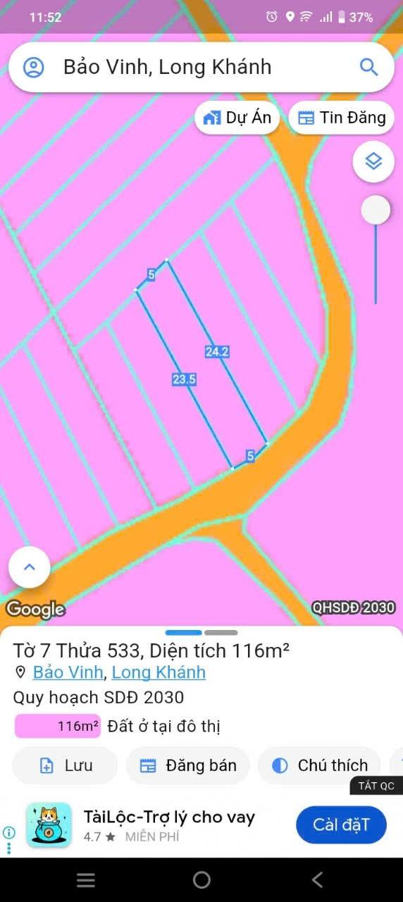 Đất thổ cư Bảo Vinh, Long Khánh 120m² giá 1.08 tỷ - Đầu tư sinh lời ngay!