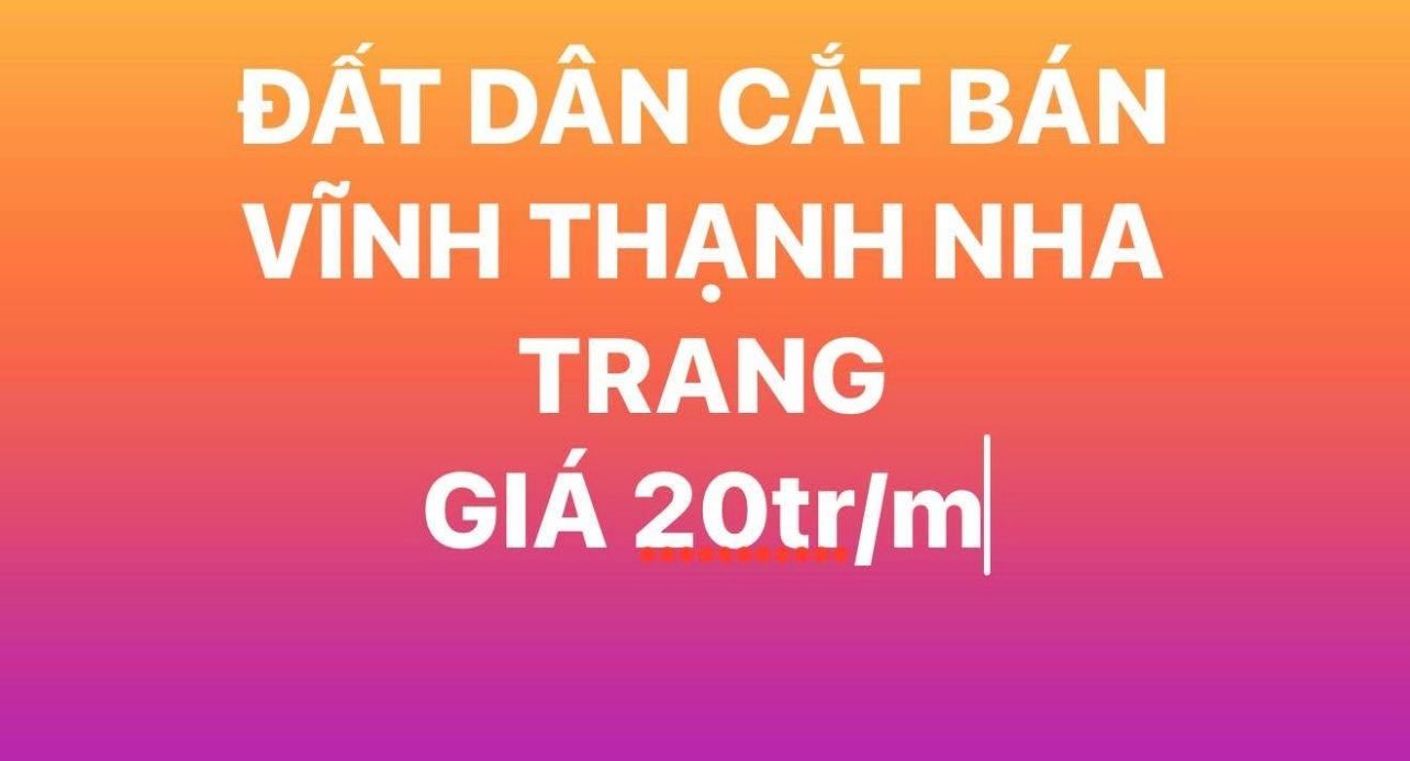 Đất thổ cư 100% Phường Tây Nha Trang 116m² giá 2.326 tỷ - Pháp lý rõ ràng!