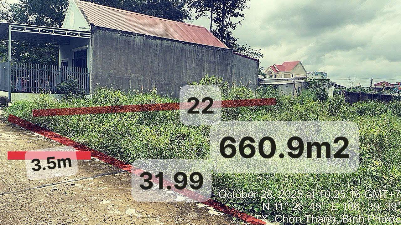 Đất nền phường Minh Thành, Chơn Thành 660.9m² giá 1.5 tỷ - Sổ đỏ chính chủ!