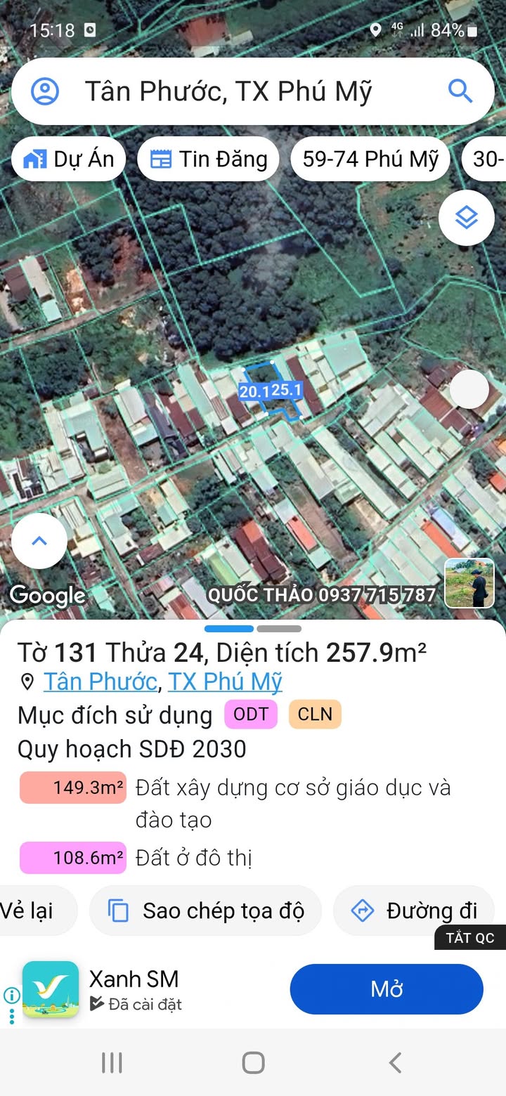 Đất nền Tân Phước Phú Mỹ 240m² giá 2 tỷ - Vị trí đẹp, tiện ích xung quanh