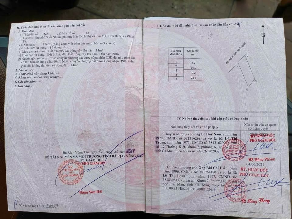 Đất thổ cư 180m² đường Võ Văn Kiệt, Phú Mỹ - Giá chỉ 4.95 tỷ