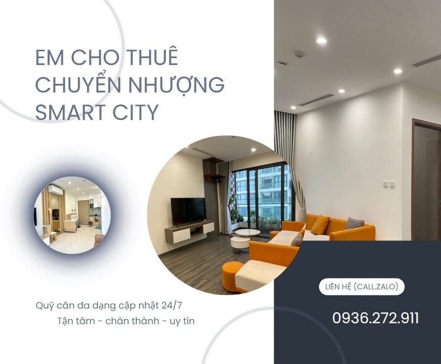 Căn hộ 3 phòng ngủ Vinhomes Smart City 87m² giá chỉ từ 10 triệu - Sẵn sàng cho thuê ngay!