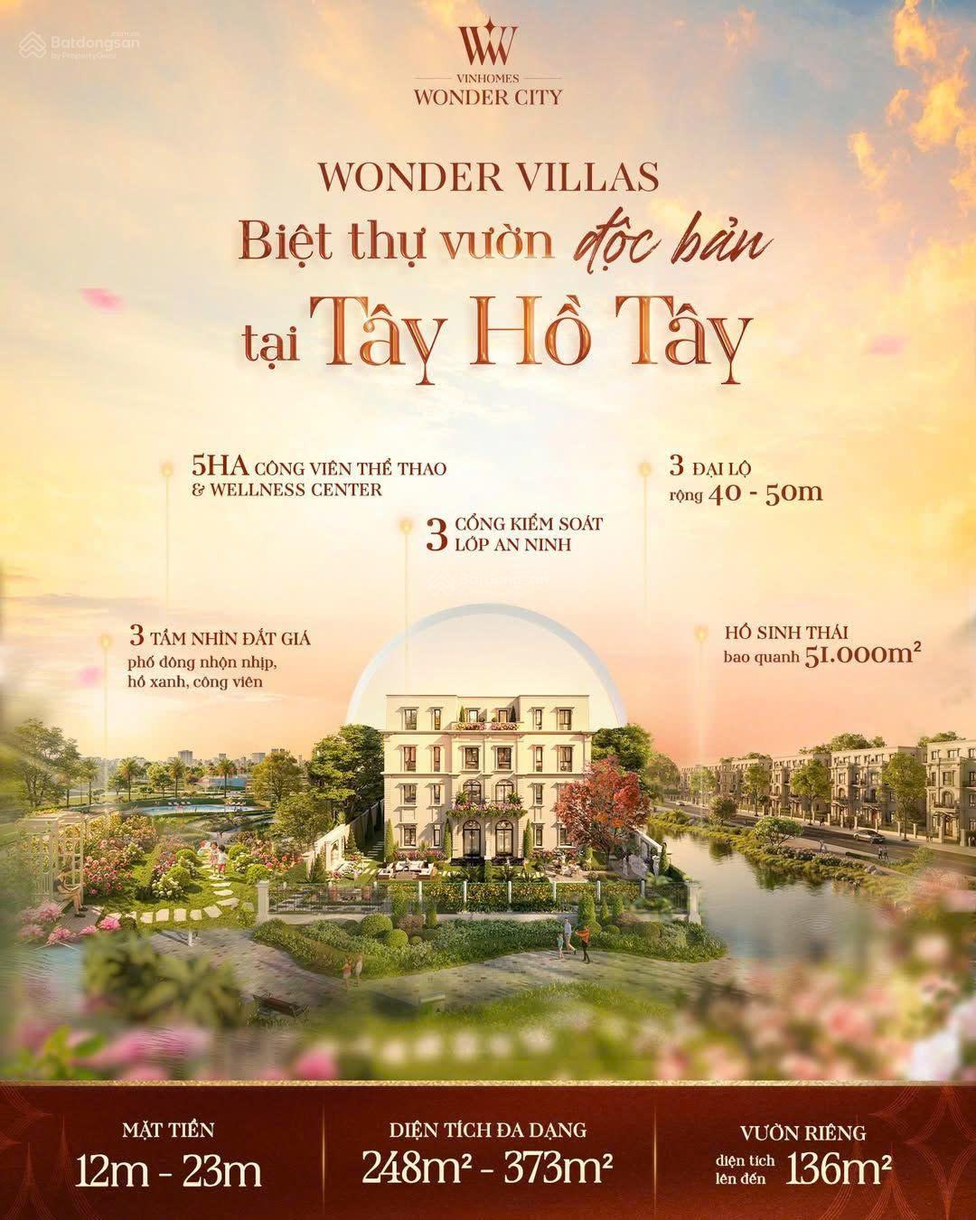 Liền kề Vinhomes Wonder City Đan Phượng 96m² giá 16.3 tỷ - Cơ hội đầu tư hiếm có!