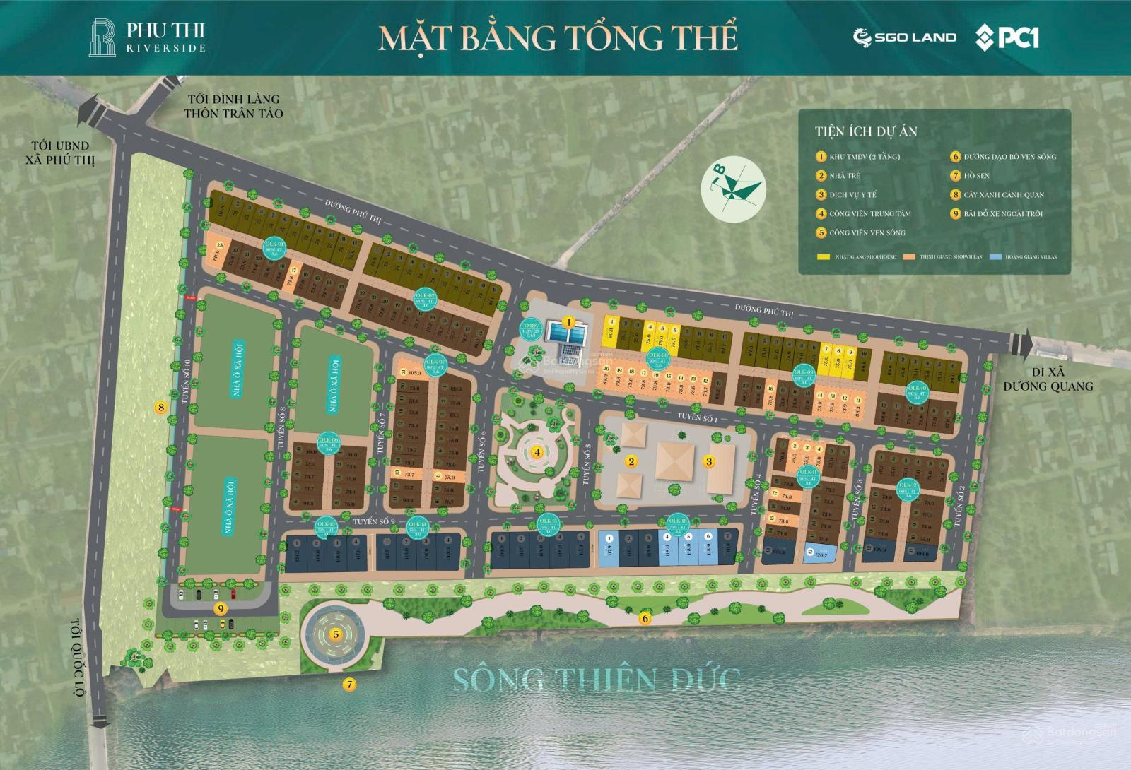 Liền kề Phú Thị Riverside Gia Lâm 75m² giá hơn 10 tỷ - Đầu tư hấp dẫn với hỗ trợ vay 0%!